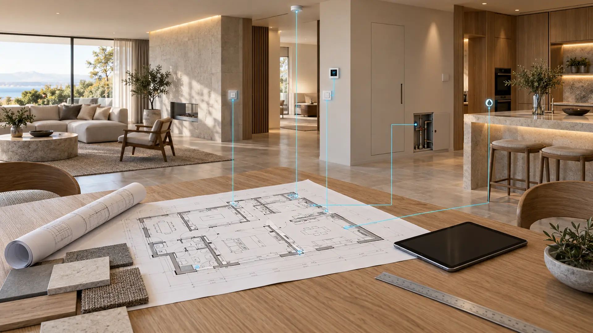Интерьерный проект с точками автоматики HouseClever