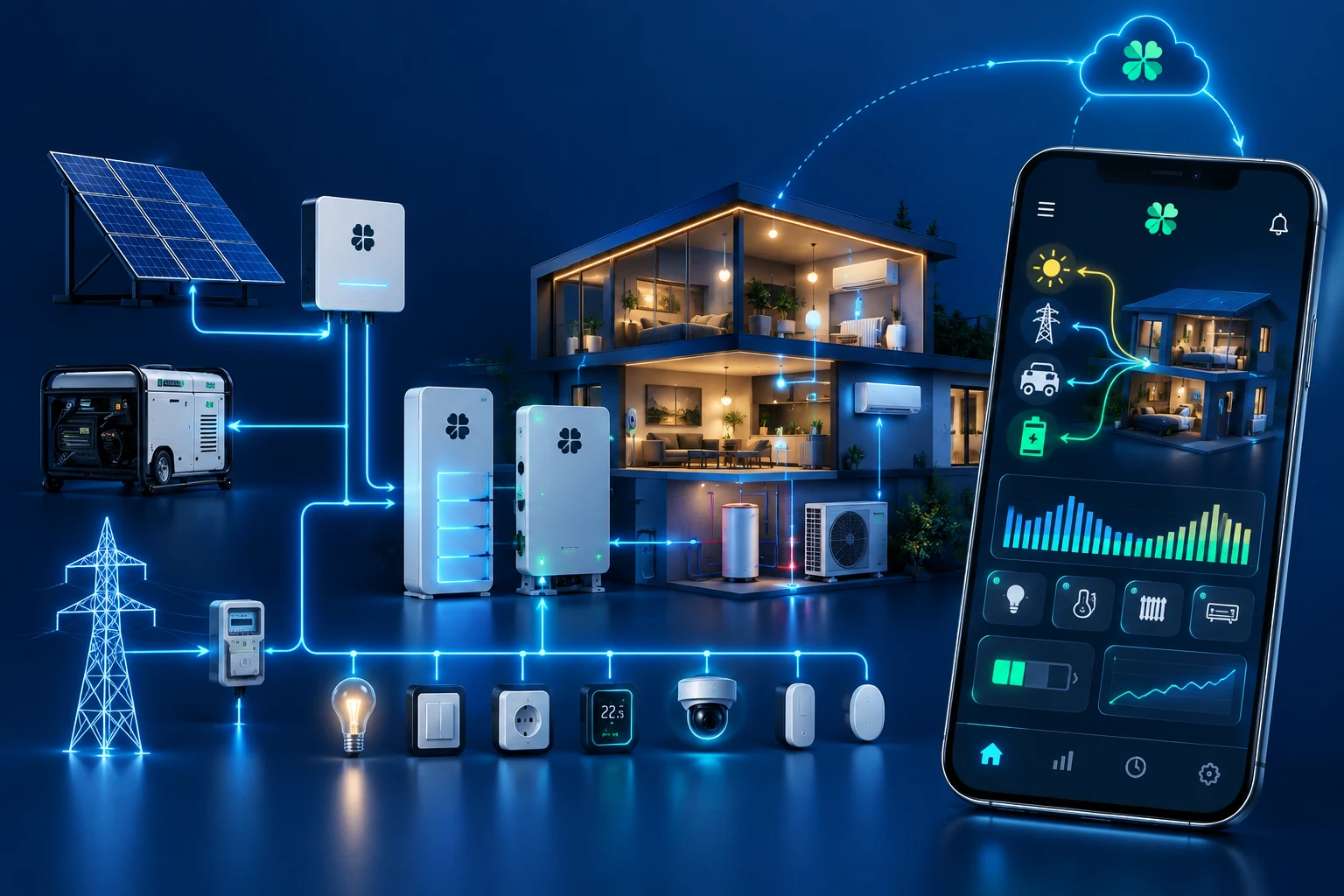 Энергопоказатели дома в мобильном приложении HouseClever